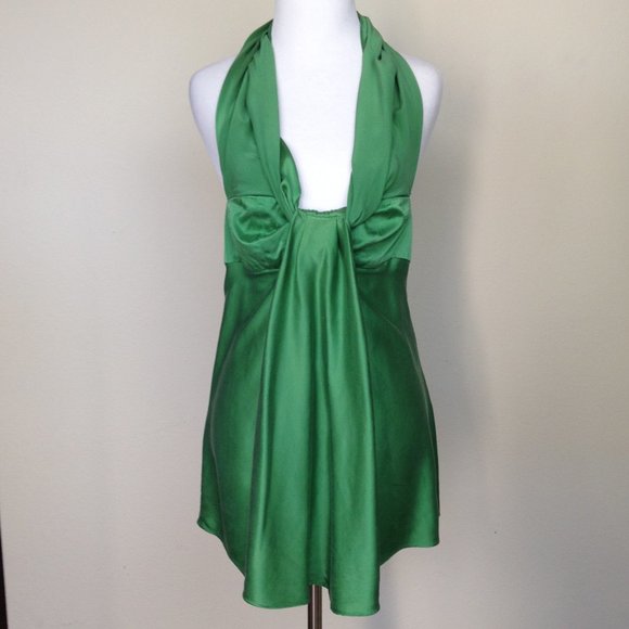 Moda International Tops - Moda International Green Silk Halter Blouse xs